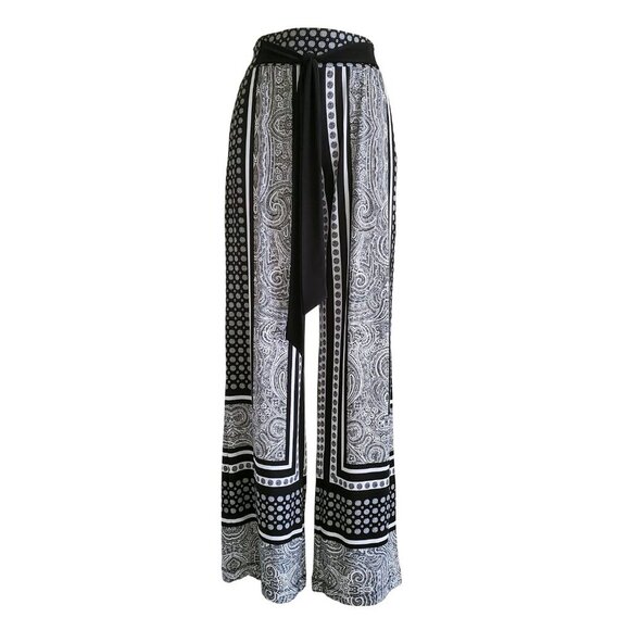 International Concepts Wide-Leg Pants Palazzo Pants BW Carrara Marble S - Picture 2 of 14
